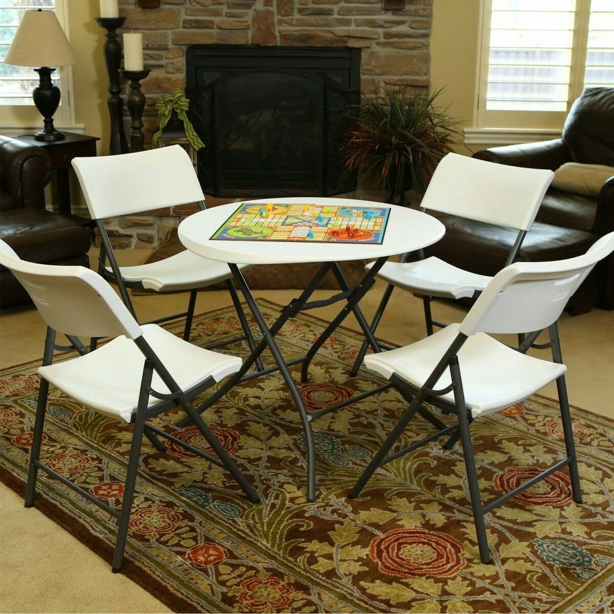 Fällbord Lifetime Vit Rund Stål Plast 83 x 73,5 cm — thumbnail 2