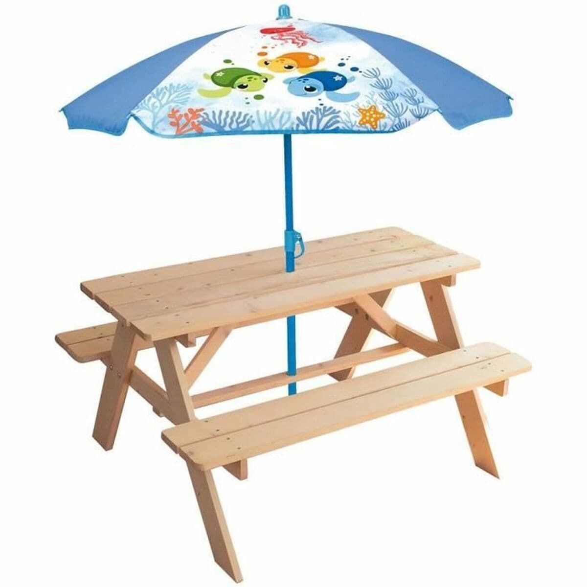 Picknickbord Fun House Brun Napernyő (125 x ø 100 cm)