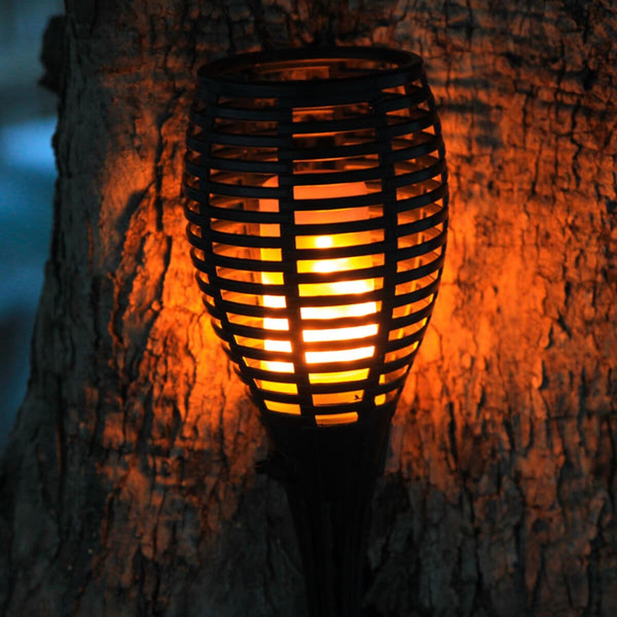 Trädgårdsfackla med solceller Lumi Garden Maity Sun Mini Svart Plast 70 cm (2 antal) — thumbnail 4