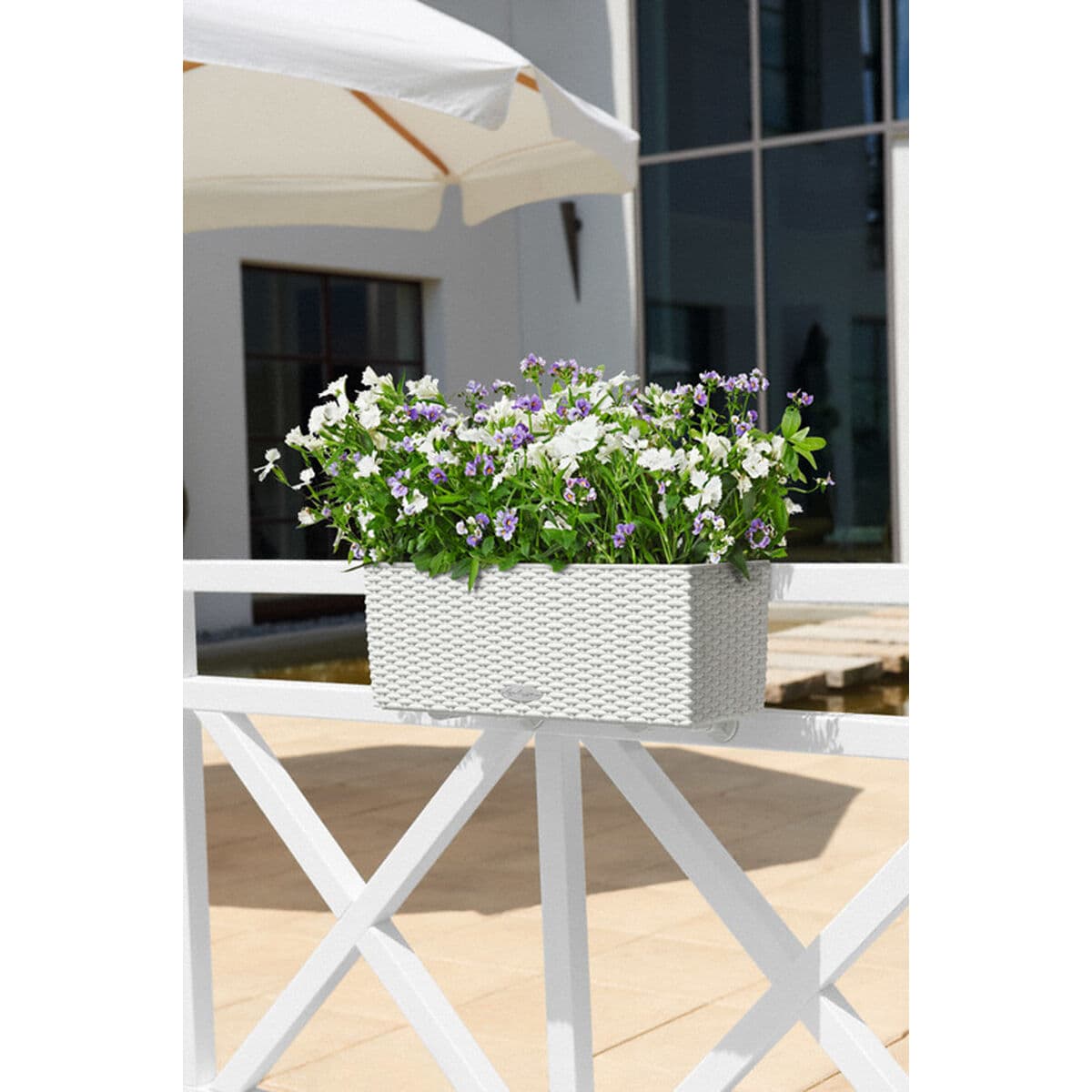 Kruka Lechuza Vit Svart polypropen — thumbnail 6