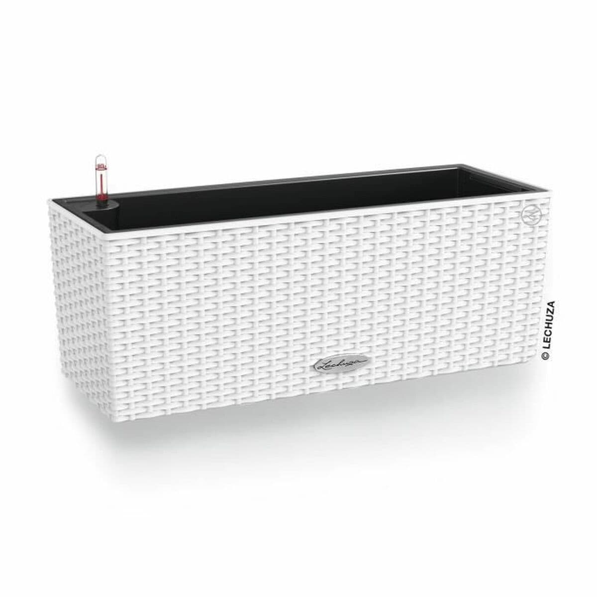 Kruka Lechuza Vit Svart polypropen