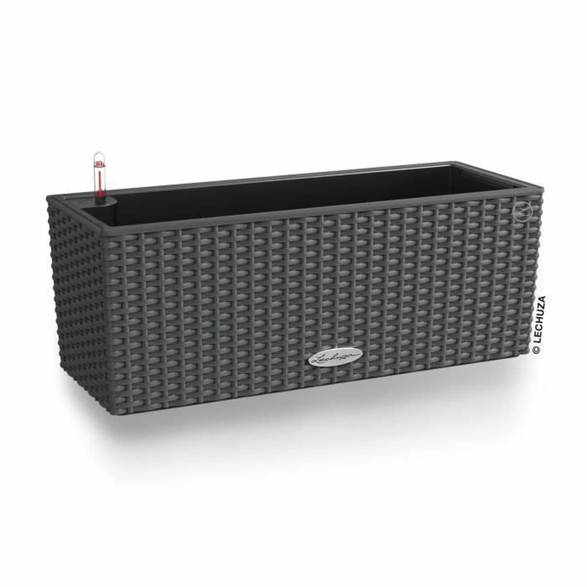 Kruka Lechuza Svart Grå polypropen