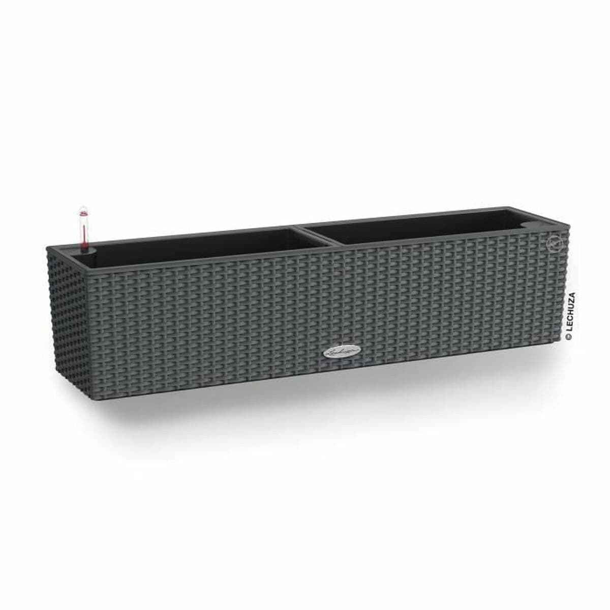 Kruka Lechuza Svart Grå polypropen