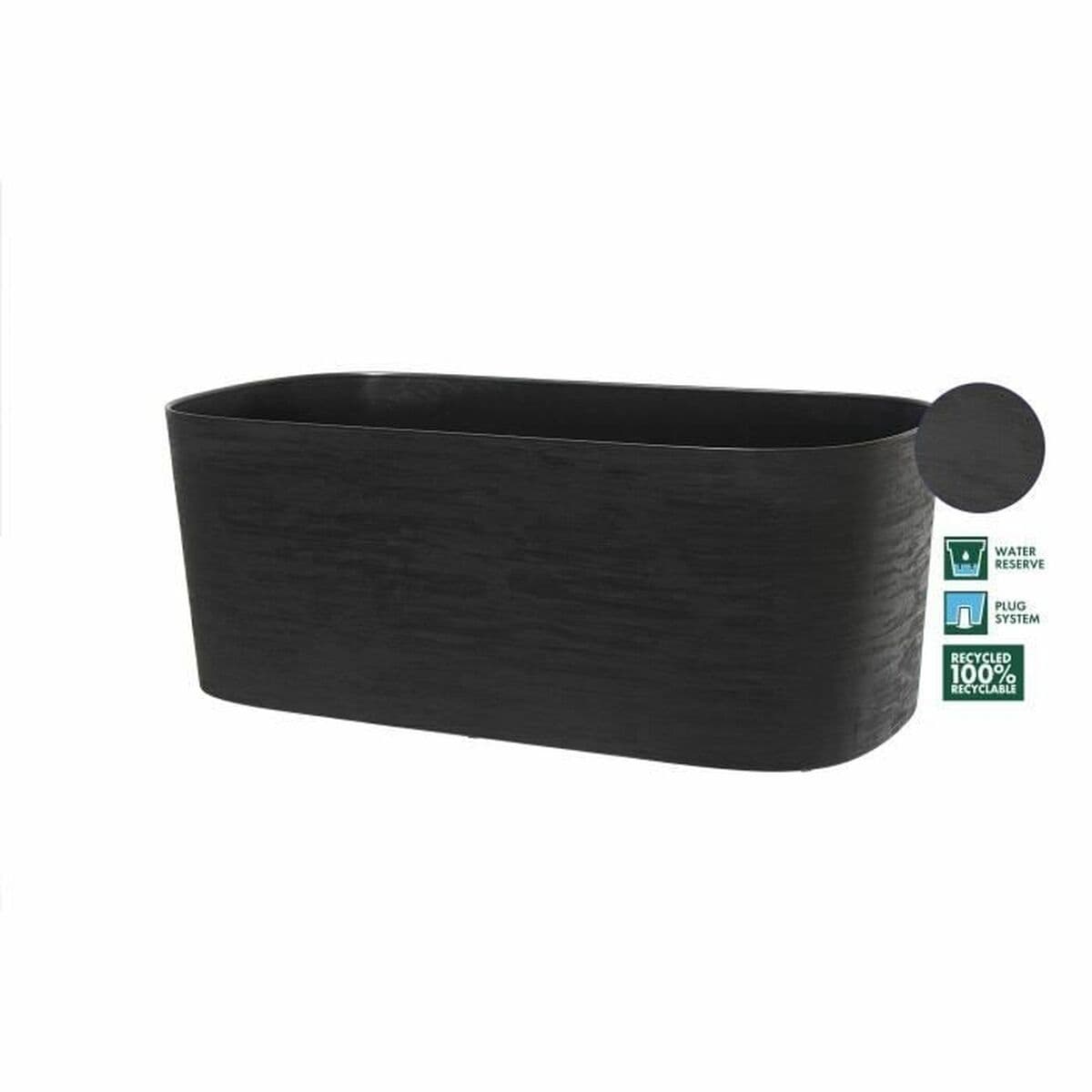 Självvattnande planter Garden ID Svart 17 x 50 x 17 cm — thumbnail 2