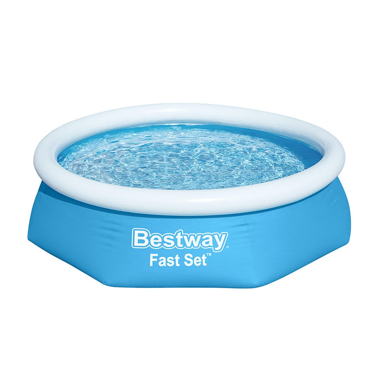 Bestway Uppblåsbart Pool Vuxen Ring med Filtreringsapparat 244x61 cm Trädgård 57
