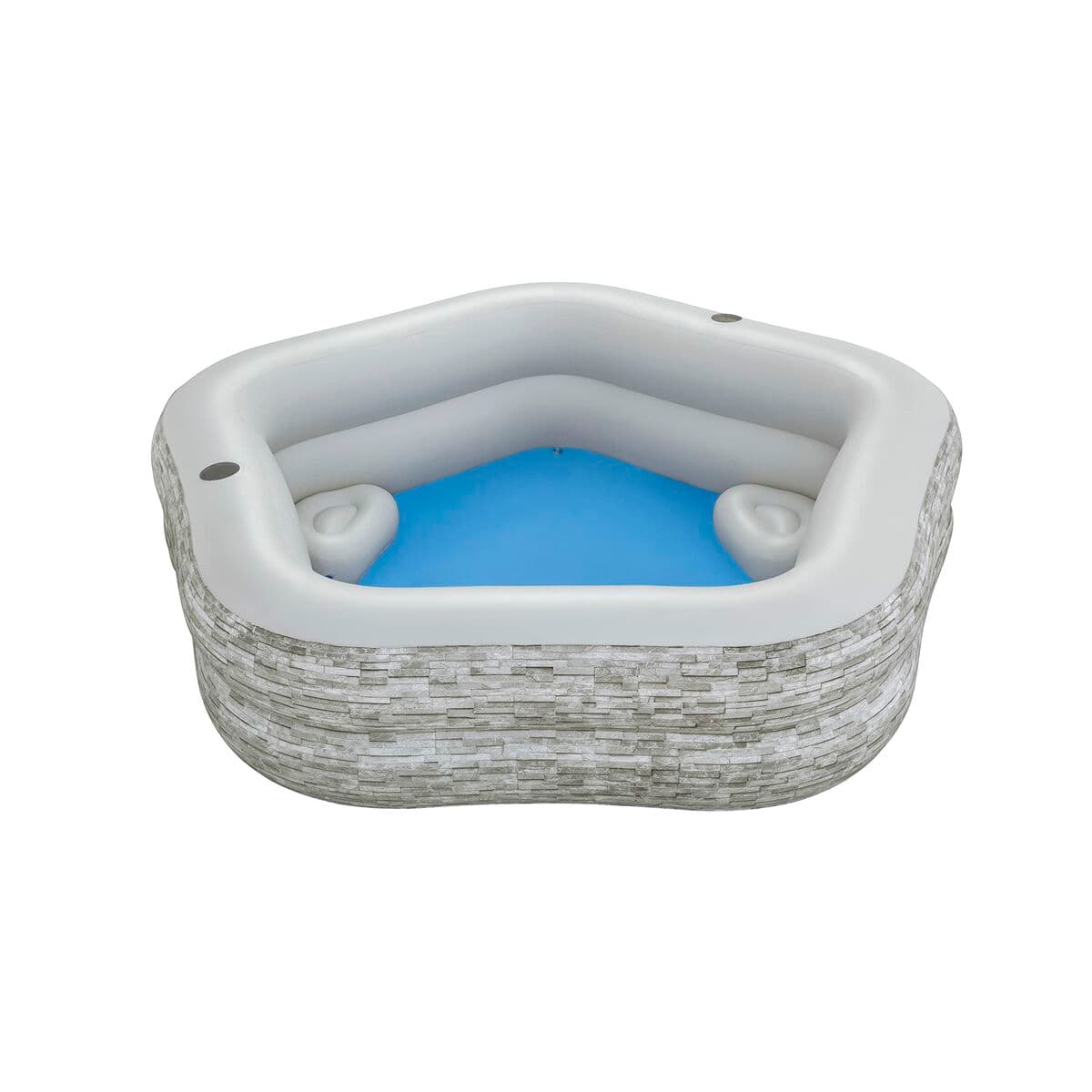 Bestway Uppblåsbar familjepool 213x206x53 cm +6 År Trädgård 54423 — thumbnail 6