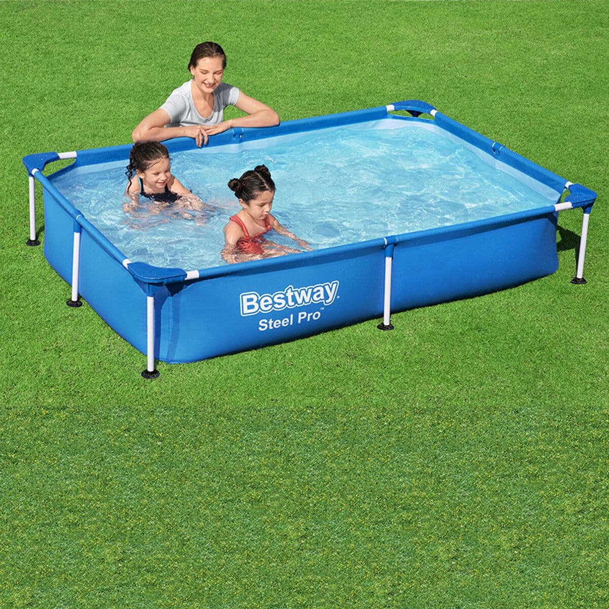 Bestway Fast Pool Vuxen 221x150x43 cm Trädgård 56401 — thumbnail 2