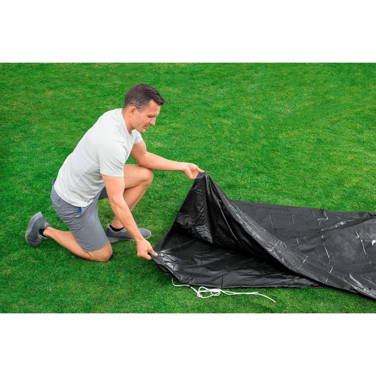 Bestway Pool Cover PVC D427 cm Trädgård 58248 — thumbnail 2