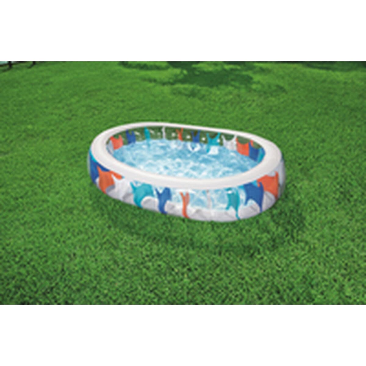 Bestway Uppblåsbar Oval Pool 229x152x51 cm +6 År Trädgård 54066 — thumbnail 2