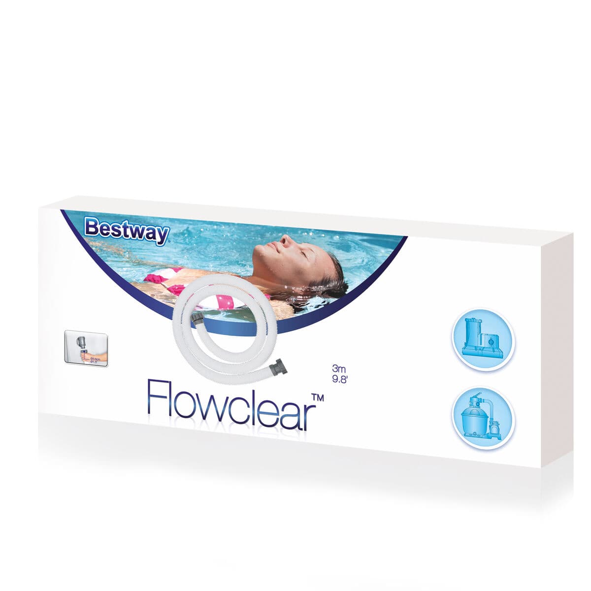 Bestway Filtrationslang med Gänga 3M D3,83 cm Pool och Trädgård 58368 — thumbnail 2