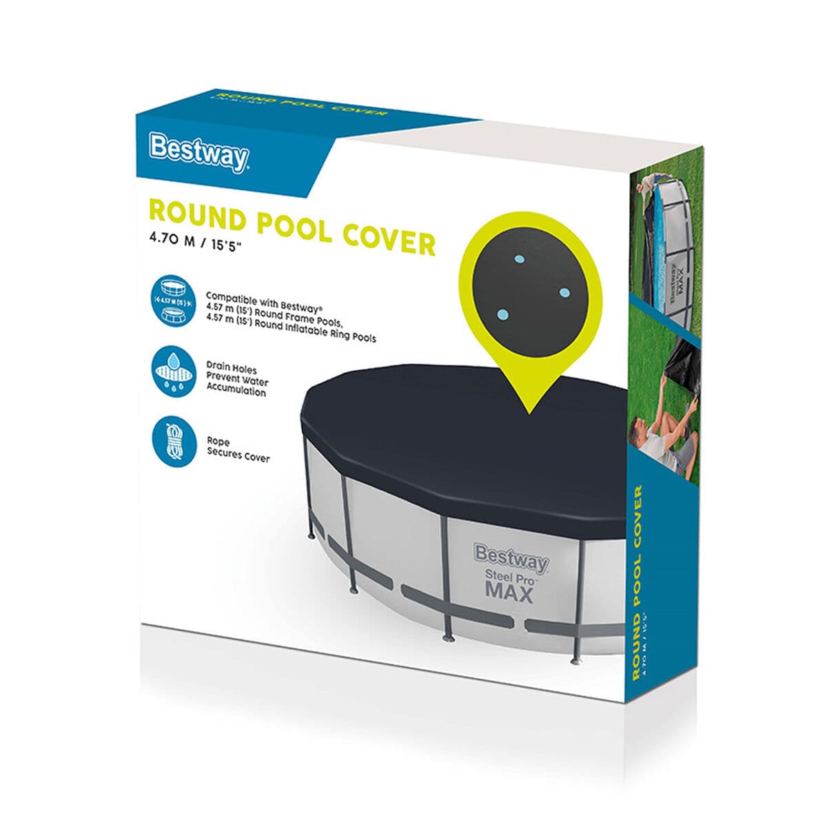 Bestway Pool Cover PVC D457 cm Trädgård 58038 — thumbnail 16