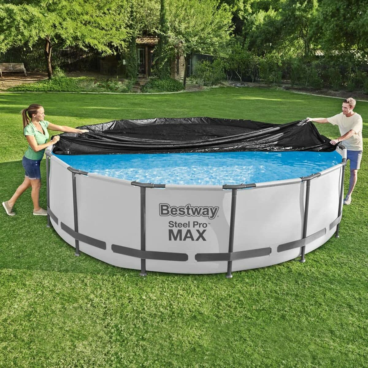 Bestway Pool Cover PVC D457 cm Trädgård 58038 — thumbnail 19