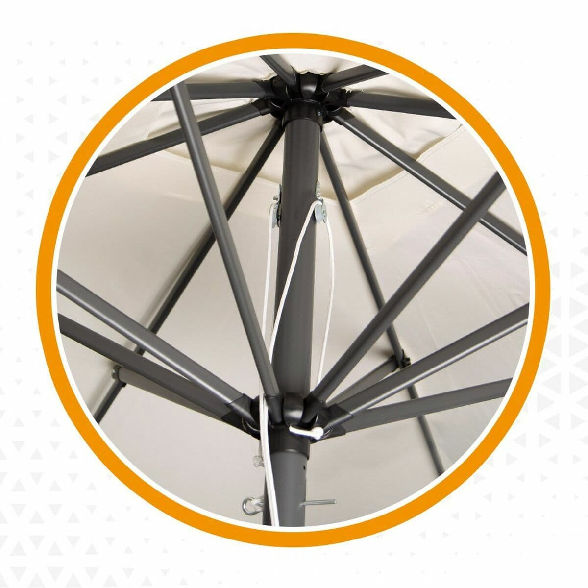 parasoll Aktive Kräm Aluminium Stål 270 x 270 cm — thumbnail 2