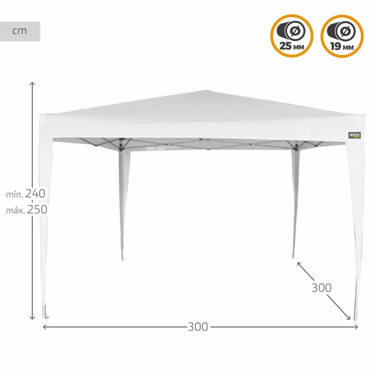 Gazebo Aktive 300 x 300 x 250 cm — thumbnail 3