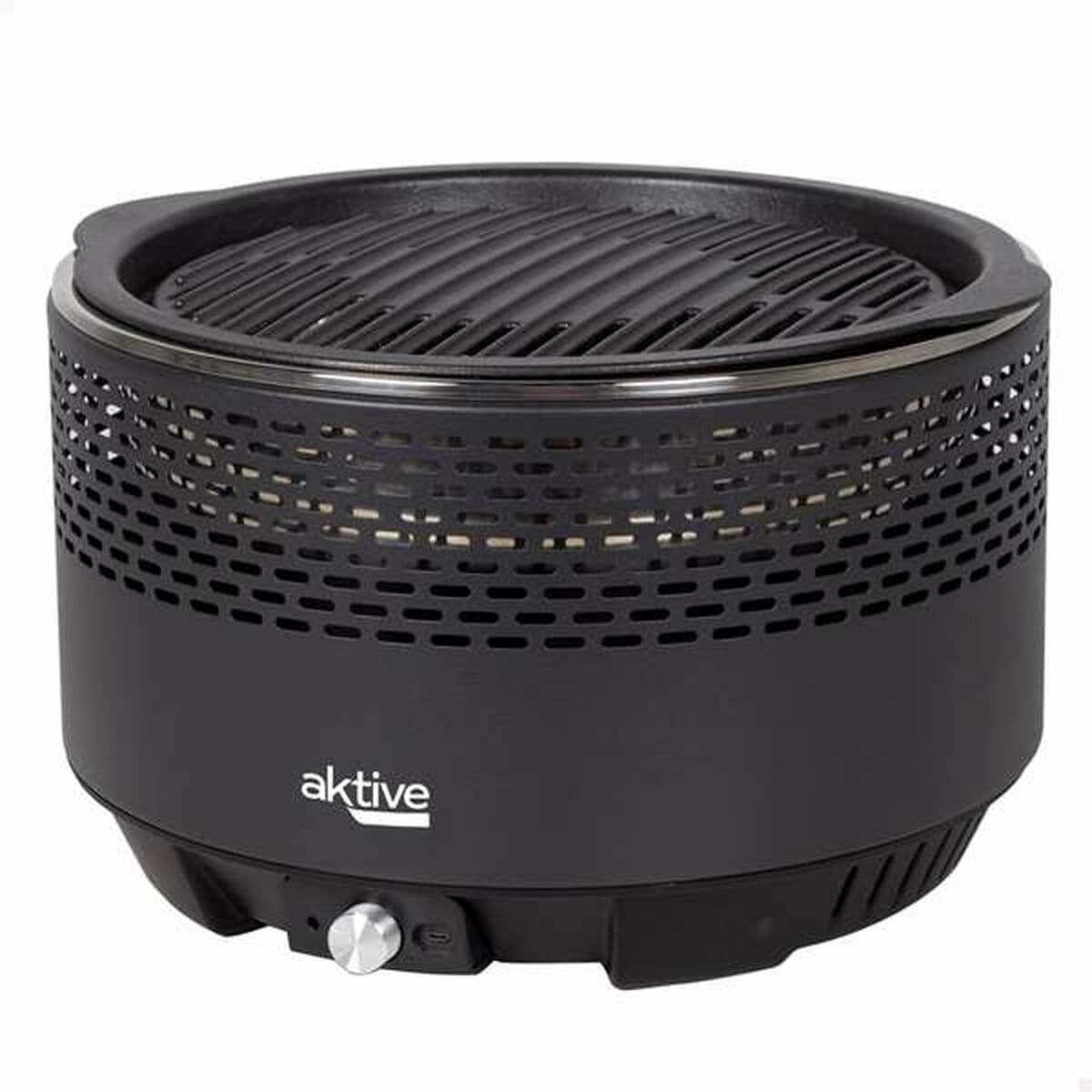 Bärbar Grill Aktive Rund Rök-fritt Svart Ø 34 cm — thumbnail 4