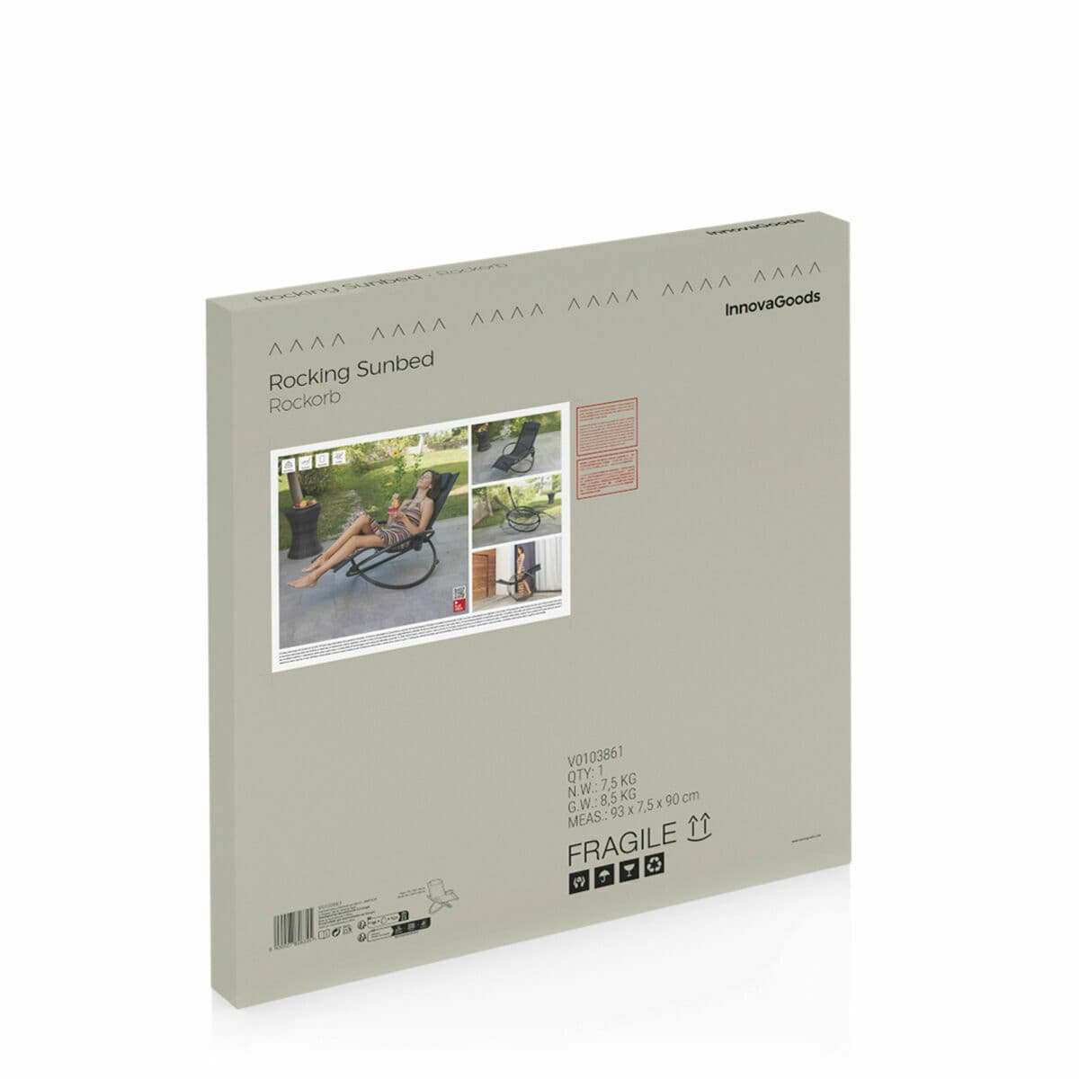 Hopfällbar Rundformad Gungsolstol Rockorb InnovaGoods — thumbnail 2