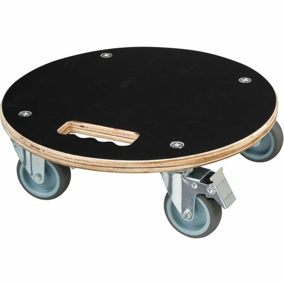 Blompall med hjul Nature Trä Ø 38 cm