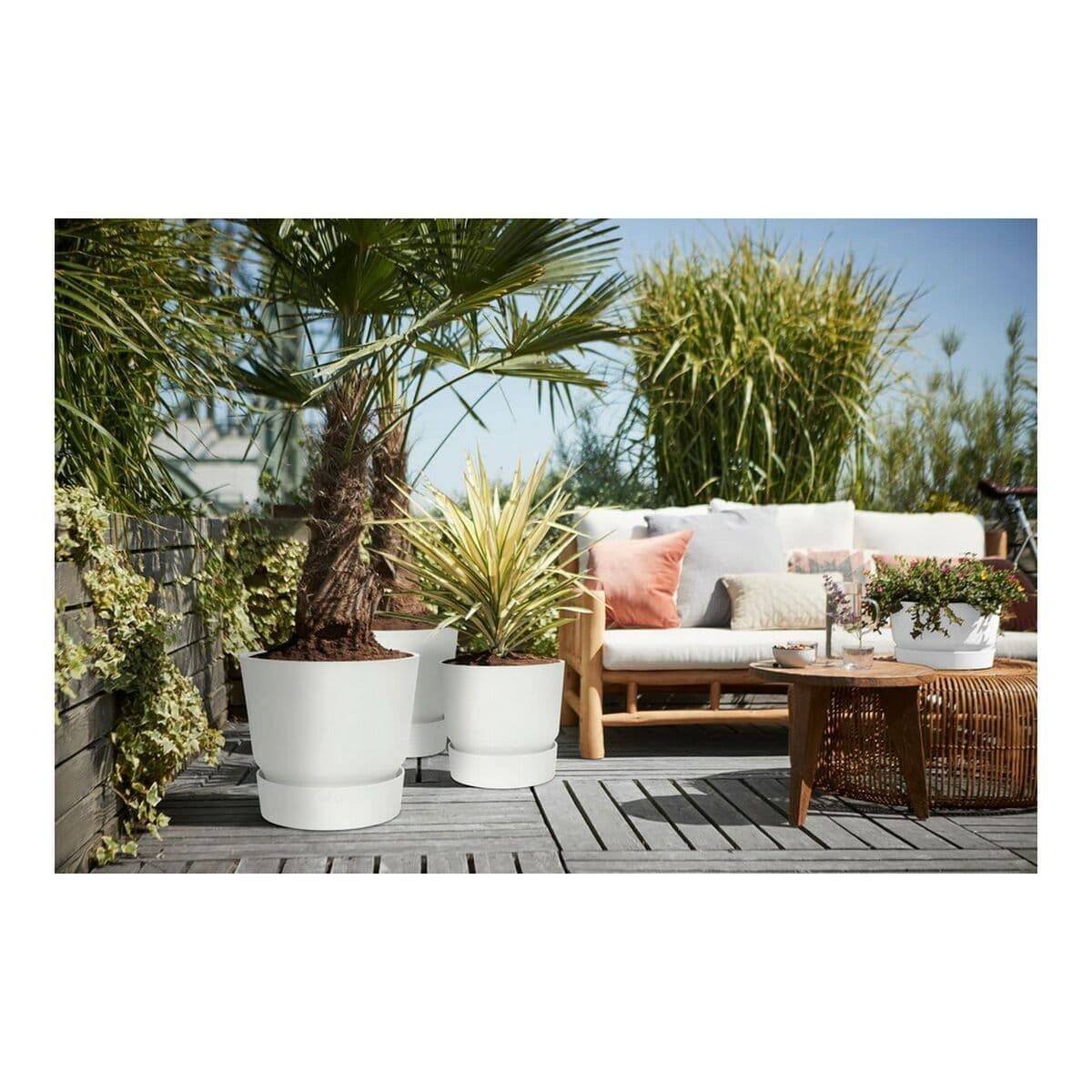 Kruka Elho 0464344715000 Vit Rund — thumbnail 4