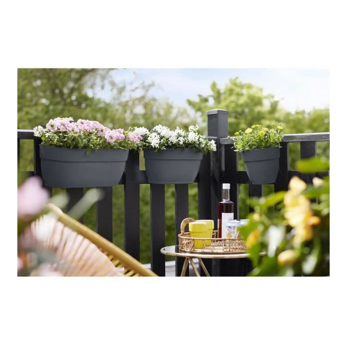 Kruka Elho Antracitgrå 24 x 46 x 26,5 cm — thumbnail 4