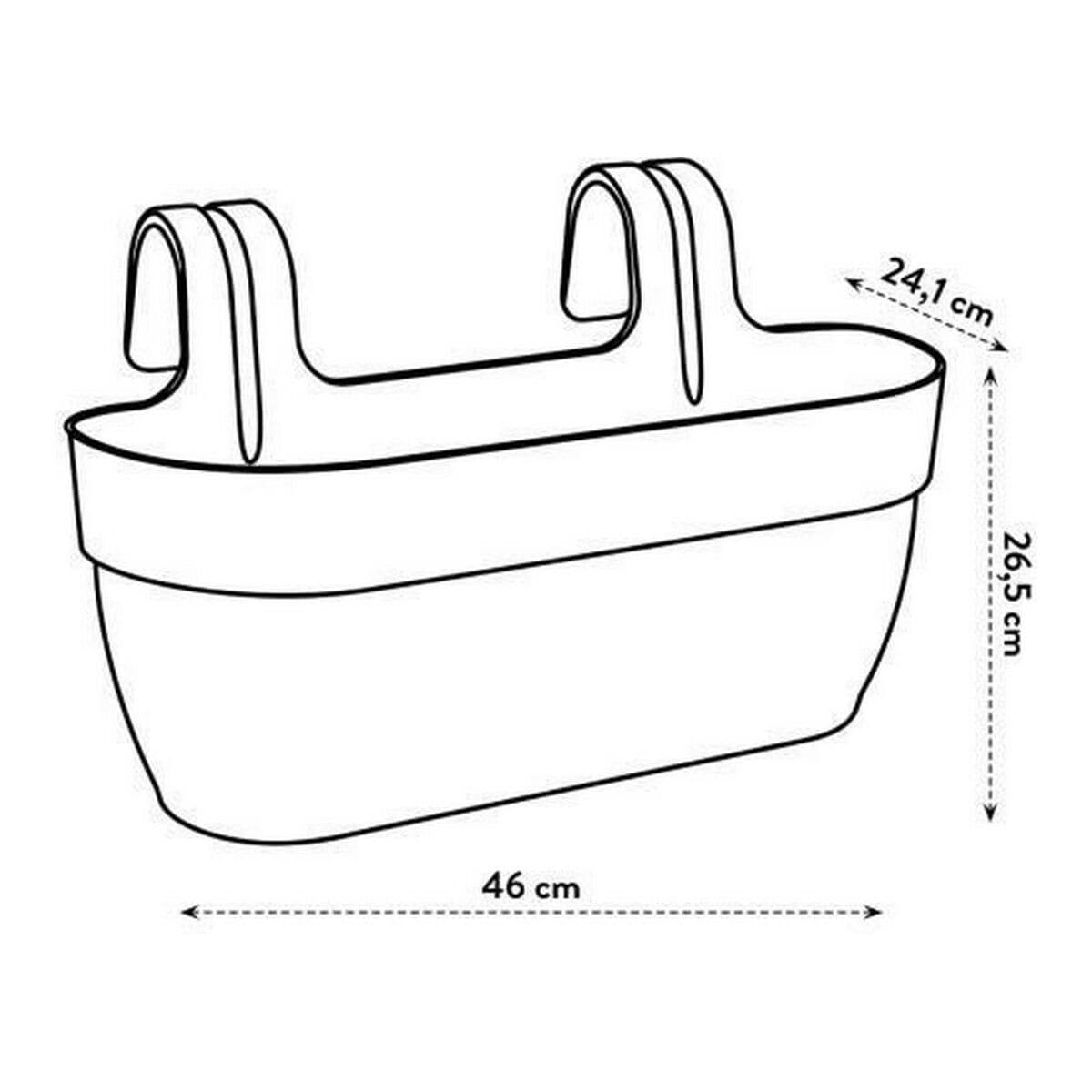 Kruka Elho Antracitgrå 24 x 46 x 26,5 cm — thumbnail 3