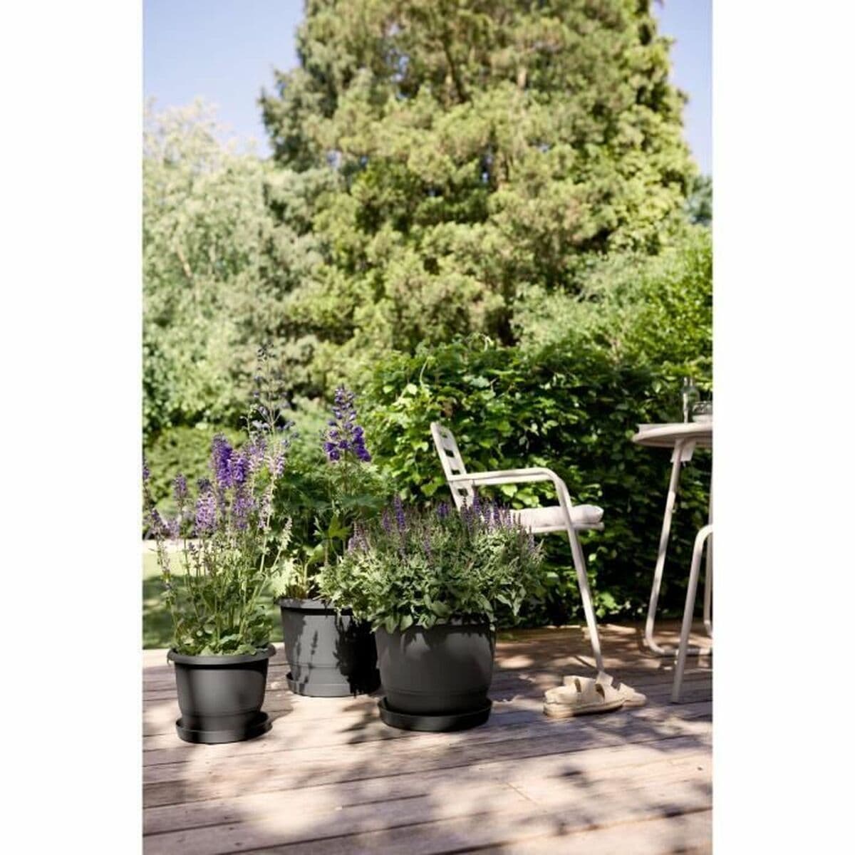 Kruka Elho Amiga Round 40 Svart Antracitgrå 39 x 29 cm — thumbnail 4