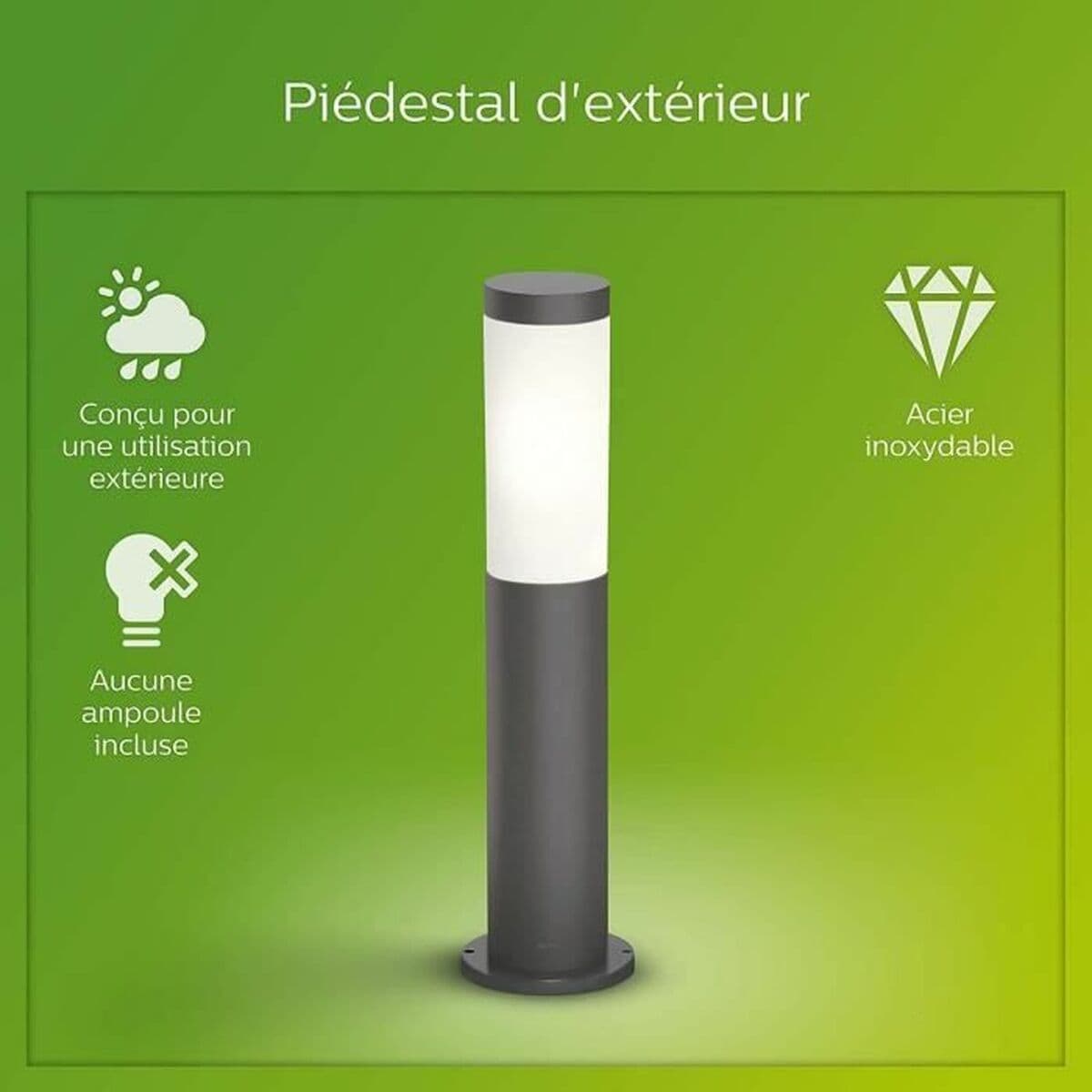 Lampa Philips Luminarias de exterior Antracitgrå E27 230 V 2700 K — thumbnail 6