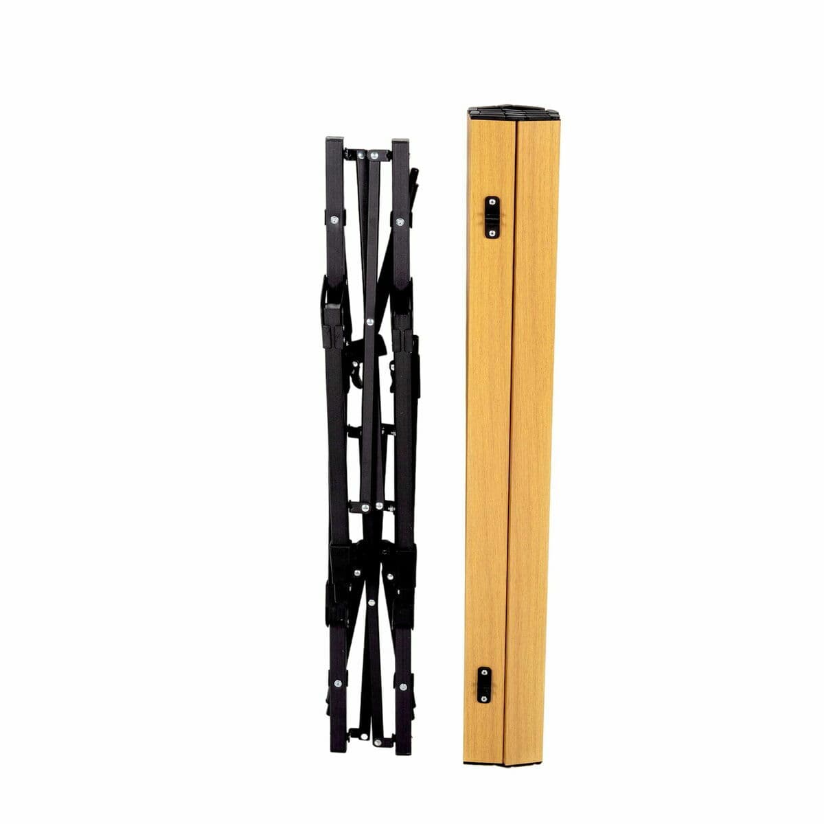 Fällbord Aktive 90 x 70 x 57 cm Camping Svart Brun Aluminium — thumbnail 2