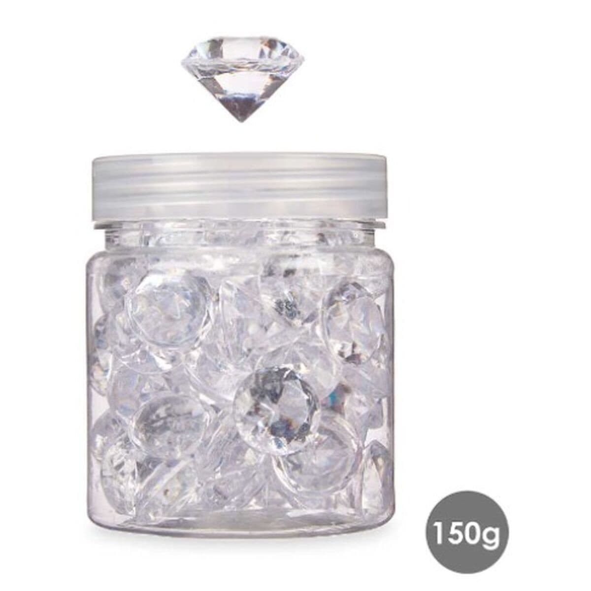 Dekorativa stenar Gift Decor Transparent 150 g Diamant (16 antal) — thumbnail 4