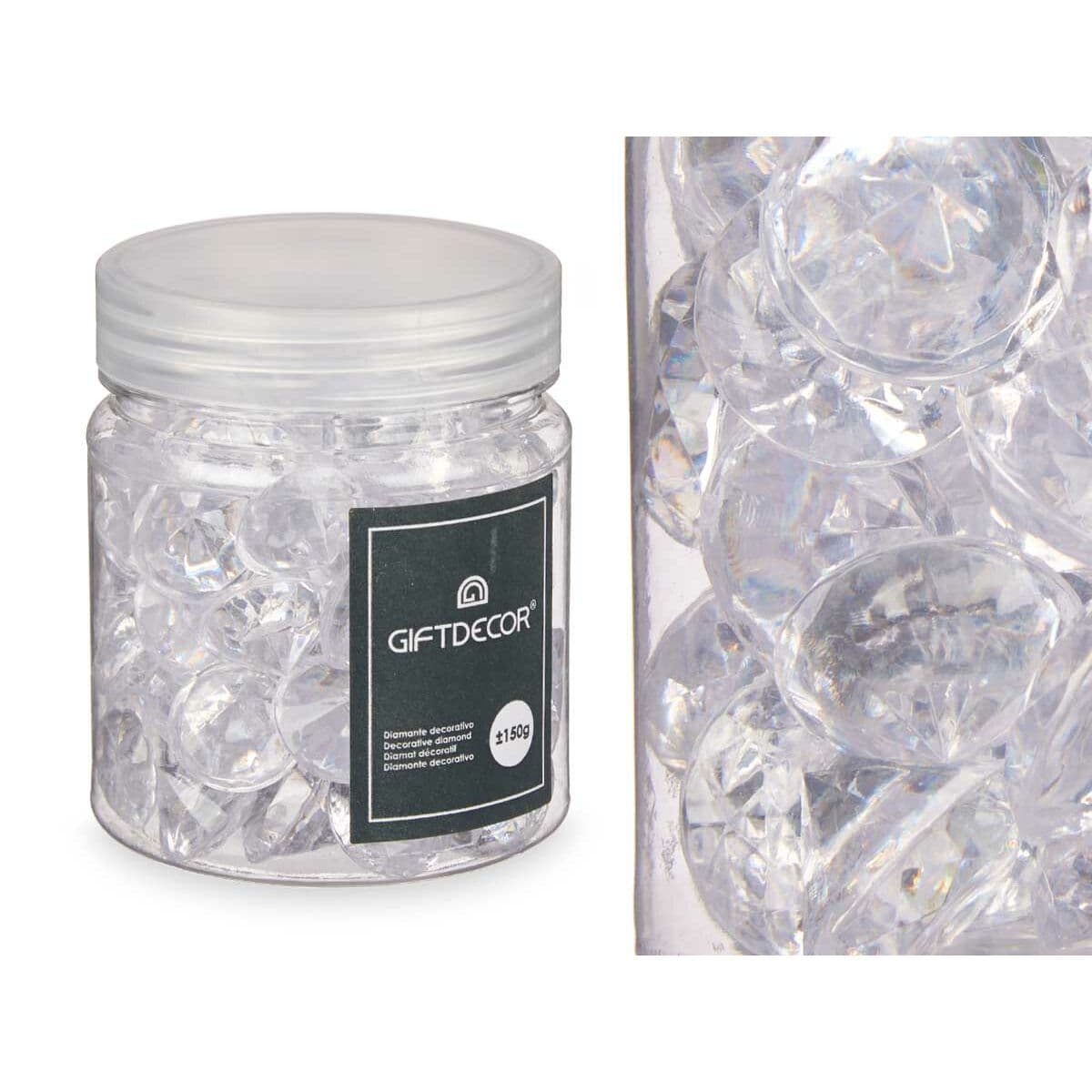 Dekorativa stenar Gift Decor Transparent 150 g Diamant (16 antal) — thumbnail 3